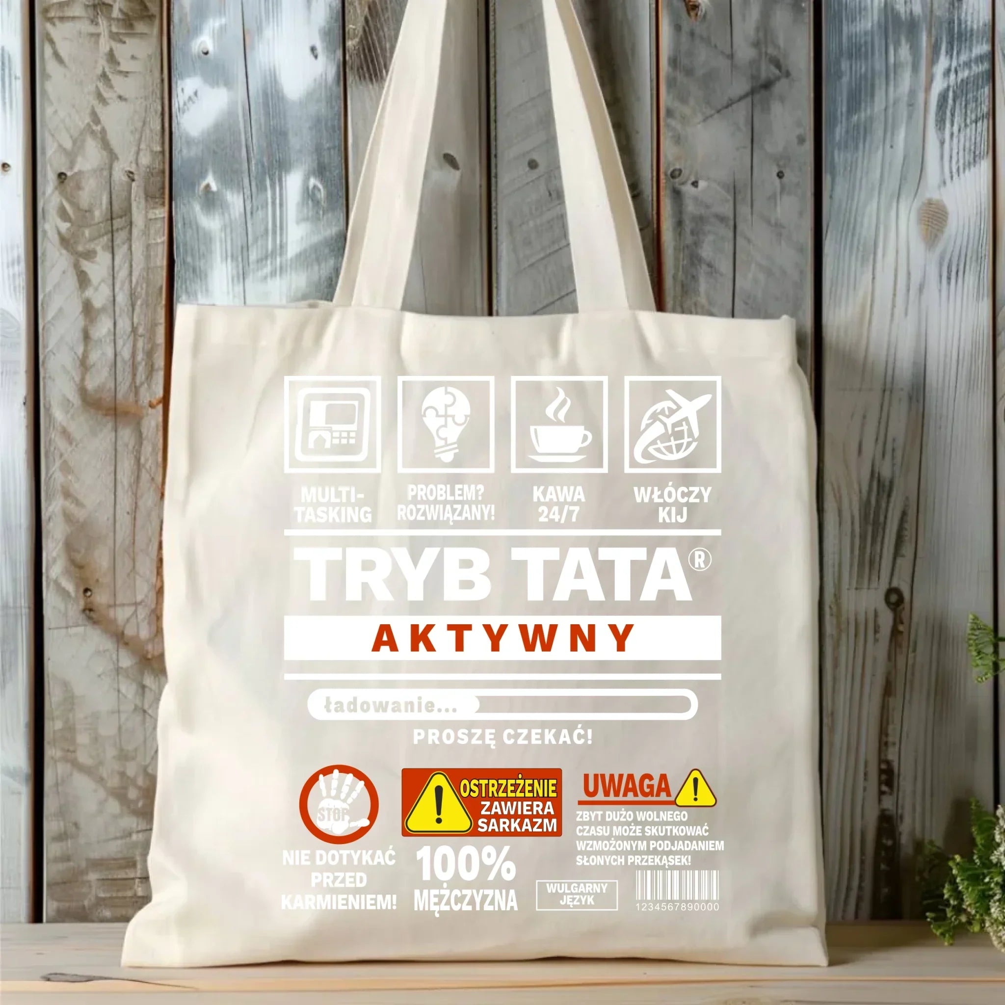 Tryb tata aktywny | Torba z nadrukiem na prezent DT51 - StoryCups.pl