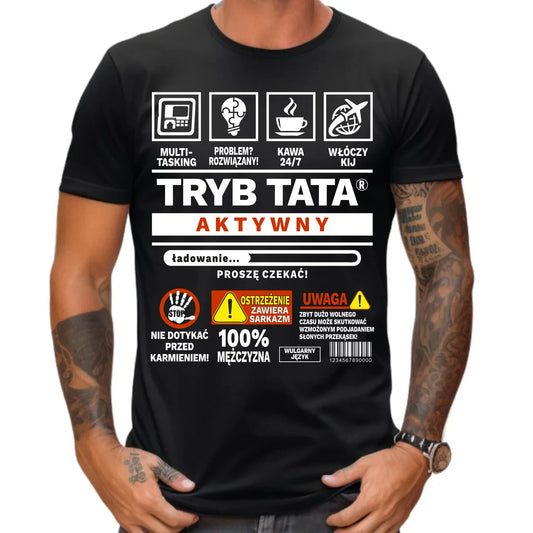 Prezent dla taty koszulka z nadrukiem DZIEŃ OJCA TATA
