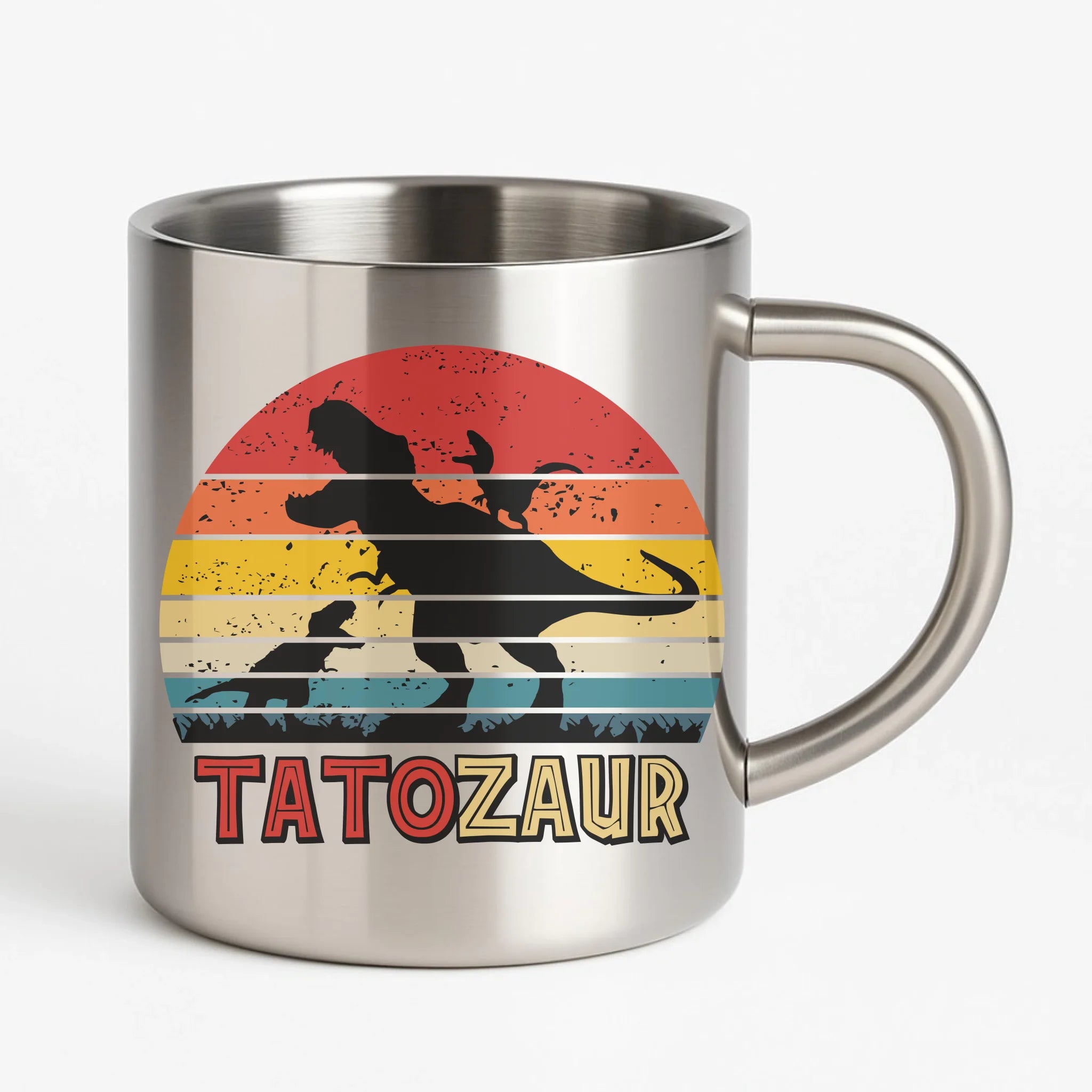 Tatozaur | Metalowy kubek dla taty DT52 - StoryCups.pl