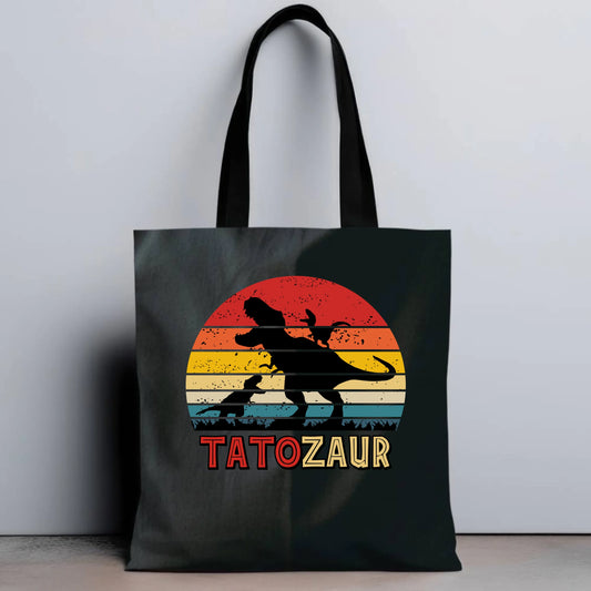 Personalizowana eco torba z nadrukiem dla taty - czarna - prezent dla taty, Dzień Ojca, Święta, Urodziny
