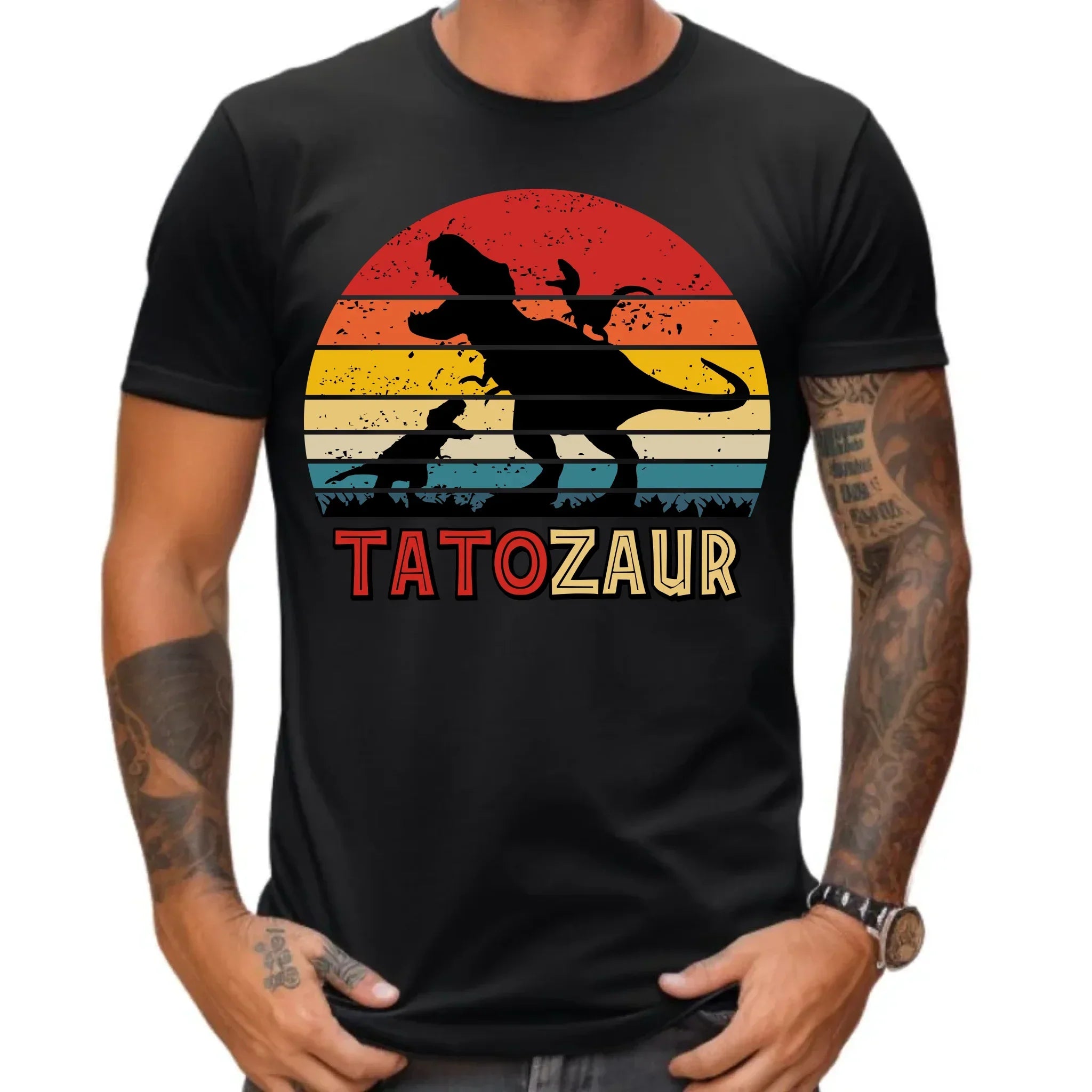 Tatozaur | Koszulka męska z nadrukiem prezent dla taty DT52 - StoryCups.pl