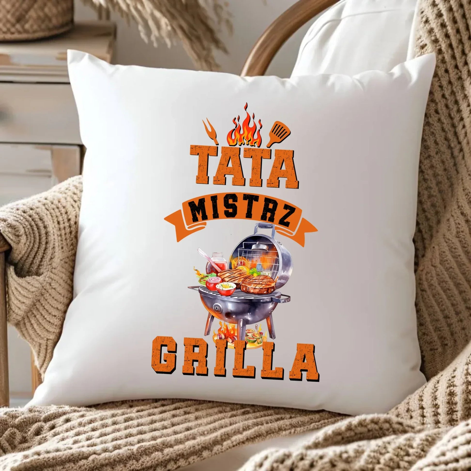 Mistrz Grilla | Poduszka dla taty DT53 - StoryCups.pl