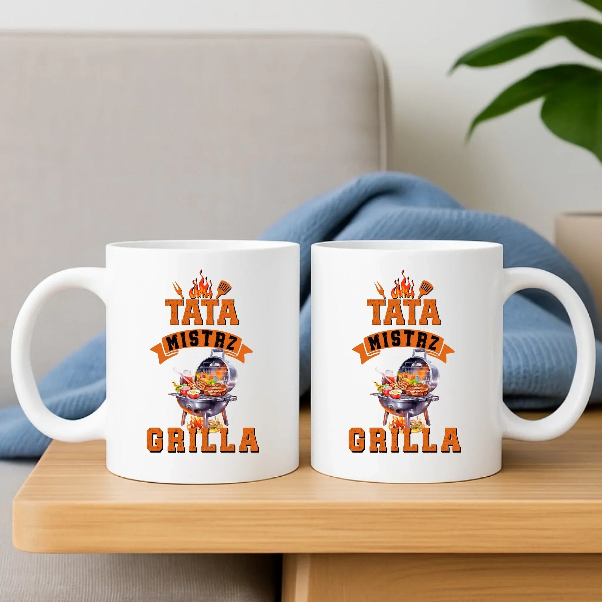 Mistrz Grilla | Zestaw poduszka i kubek dla taty DT53 - StoryCups.pl