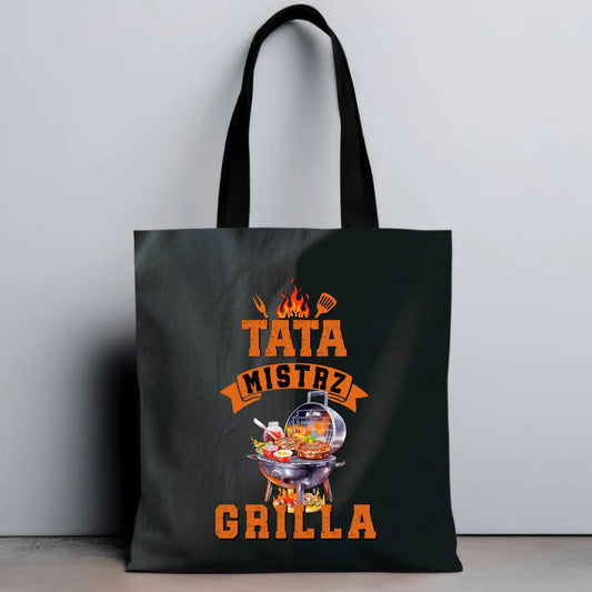 Personalizowana eco torba z nadrukiem dla taty - czarna - prezent dla taty, Dzień Ojca, Święta, Urodziny