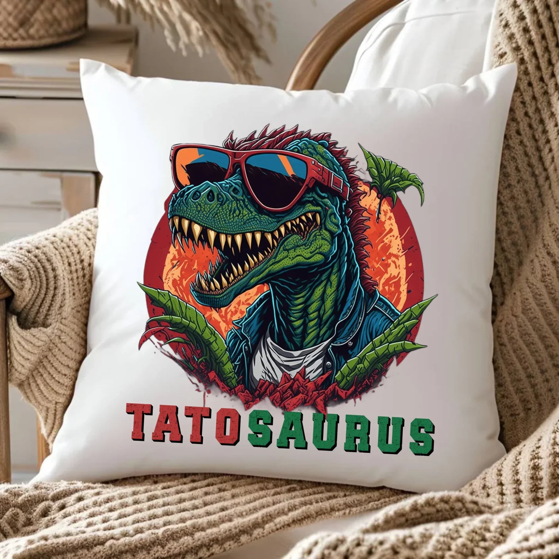 Tatosaurus | Poduszka dla taty na prezent DT54 - StoryCups.pl