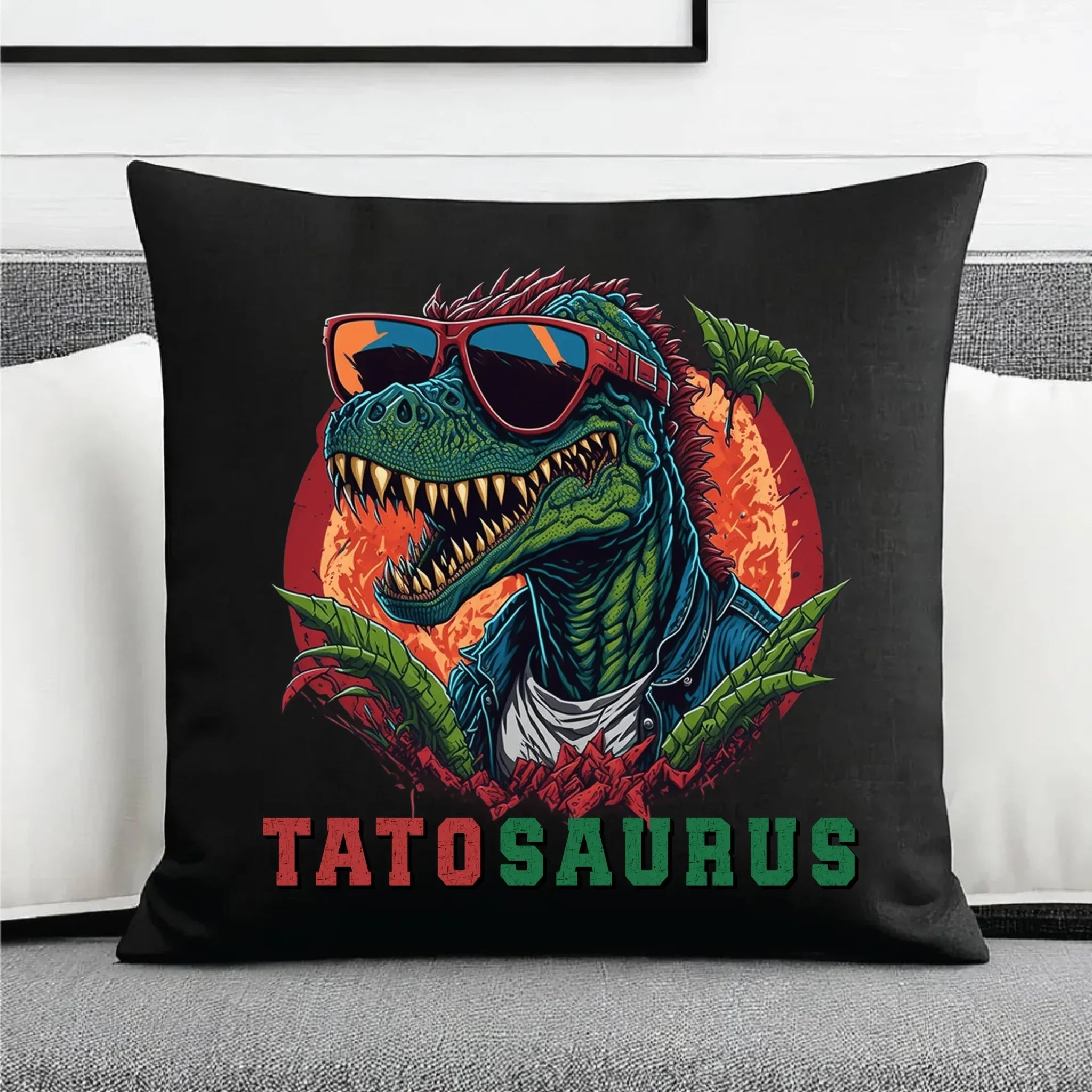 Tatosaurus | Poduszka dekoracyjna dla taty na prezent DT54 - StoryCups.pl