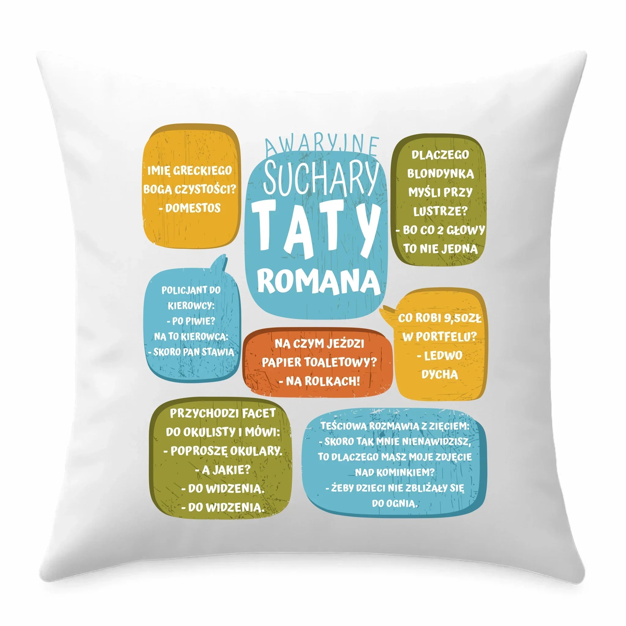 Suchary Taty | Poduszka z nadrukiem na prezent DT55 - StoryCups.pl