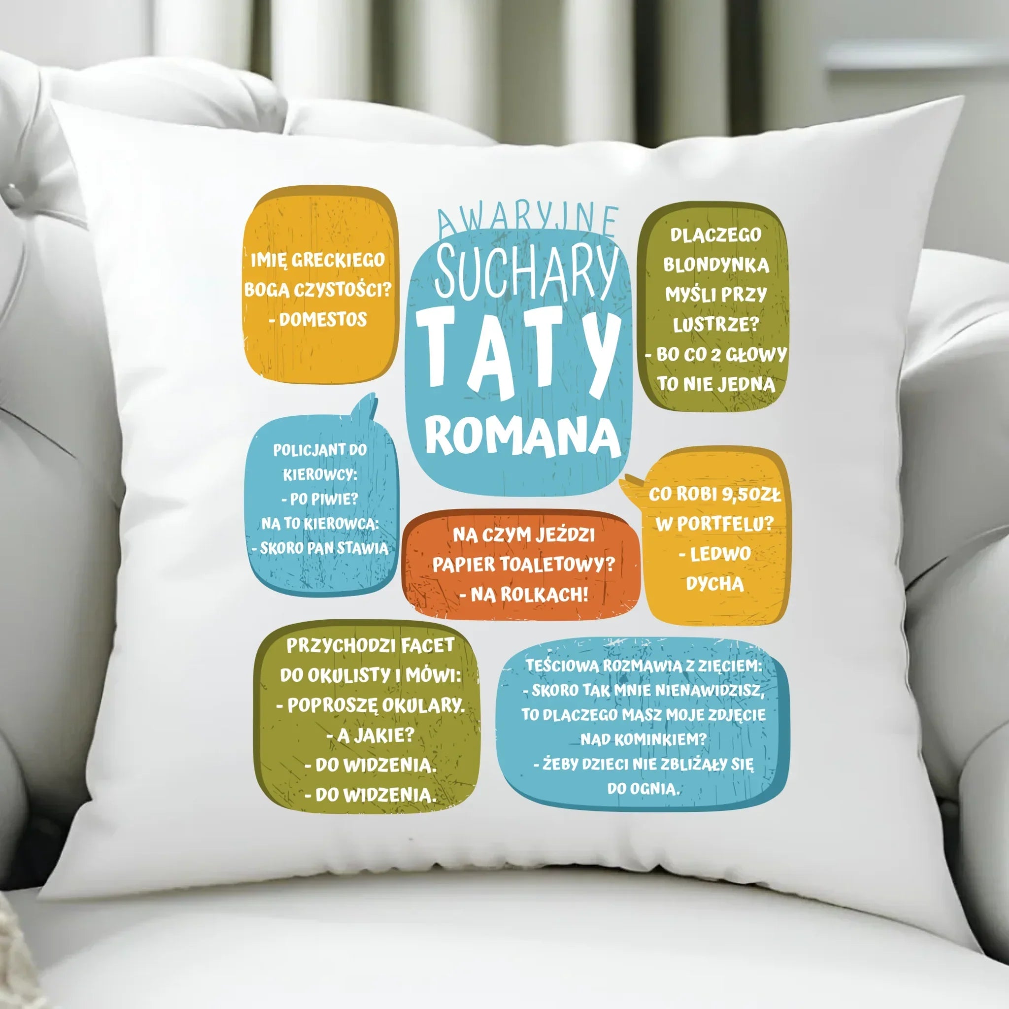 Suchary Taty | Poduszka z nadrukiem na prezent DT55 - StoryCups.pl