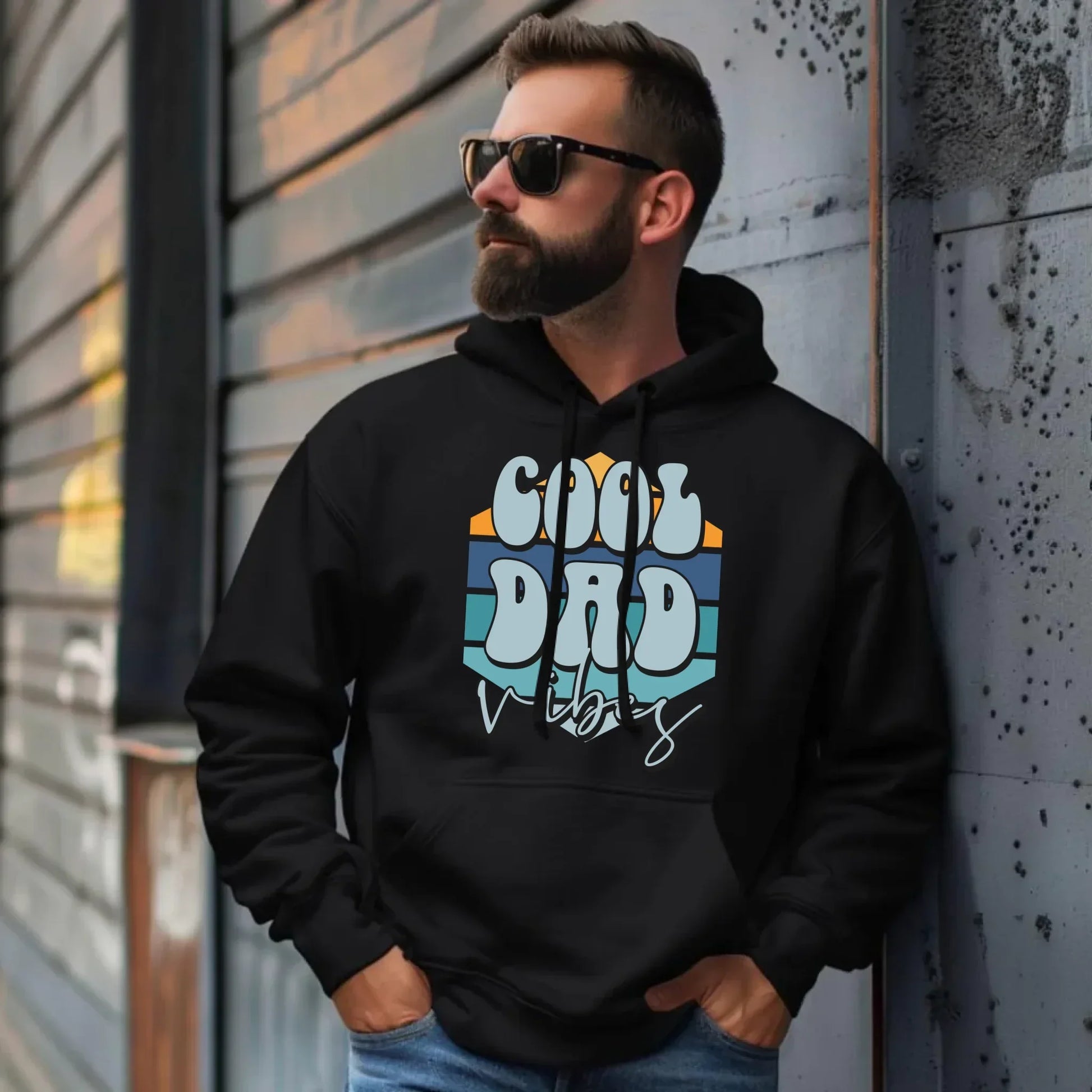 Cool Dad Vibes | Bluza męska z kapturem nadruk DT56 - StoryCups.pl