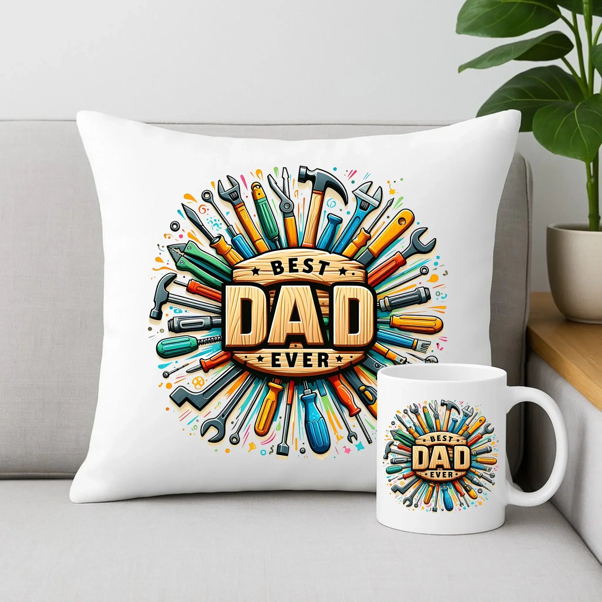 Best Dad Ever | Zestaw poduszka i kubek na prezent dla taty DT57 - StoryCups.pl