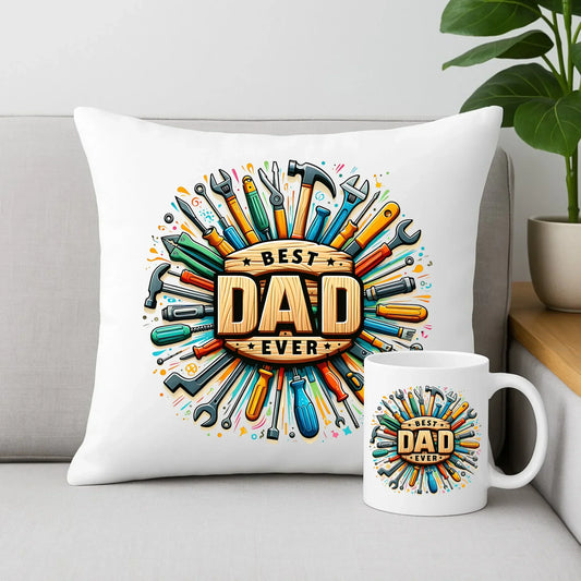 Best Dad Ever | Zestaw poduszka i kubek na prezent dla taty DT57 - StoryCups.pl