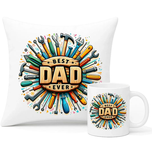 Best Dad Ever | Zestaw poduszka i kubek na prezent dla taty DT57 - StoryCups.pl