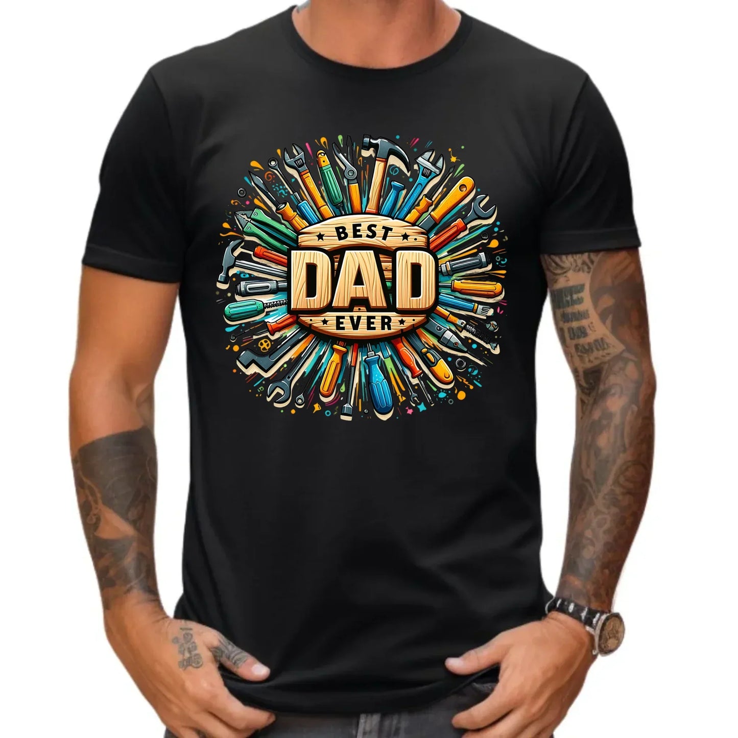 Best Dad Ever | Koszulka męska z nadrukiem dla taty DT57 - StoryCups.pl