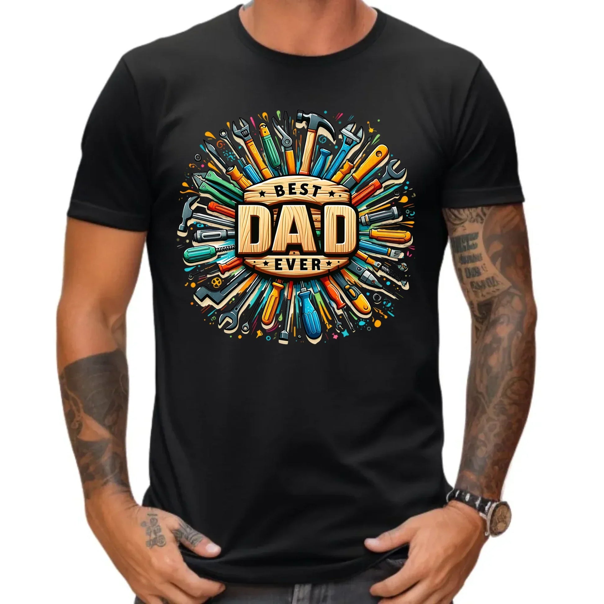 Best Dad Ever | Koszulka męska z nadrukiem dla taty DT57 - StoryCups.pl