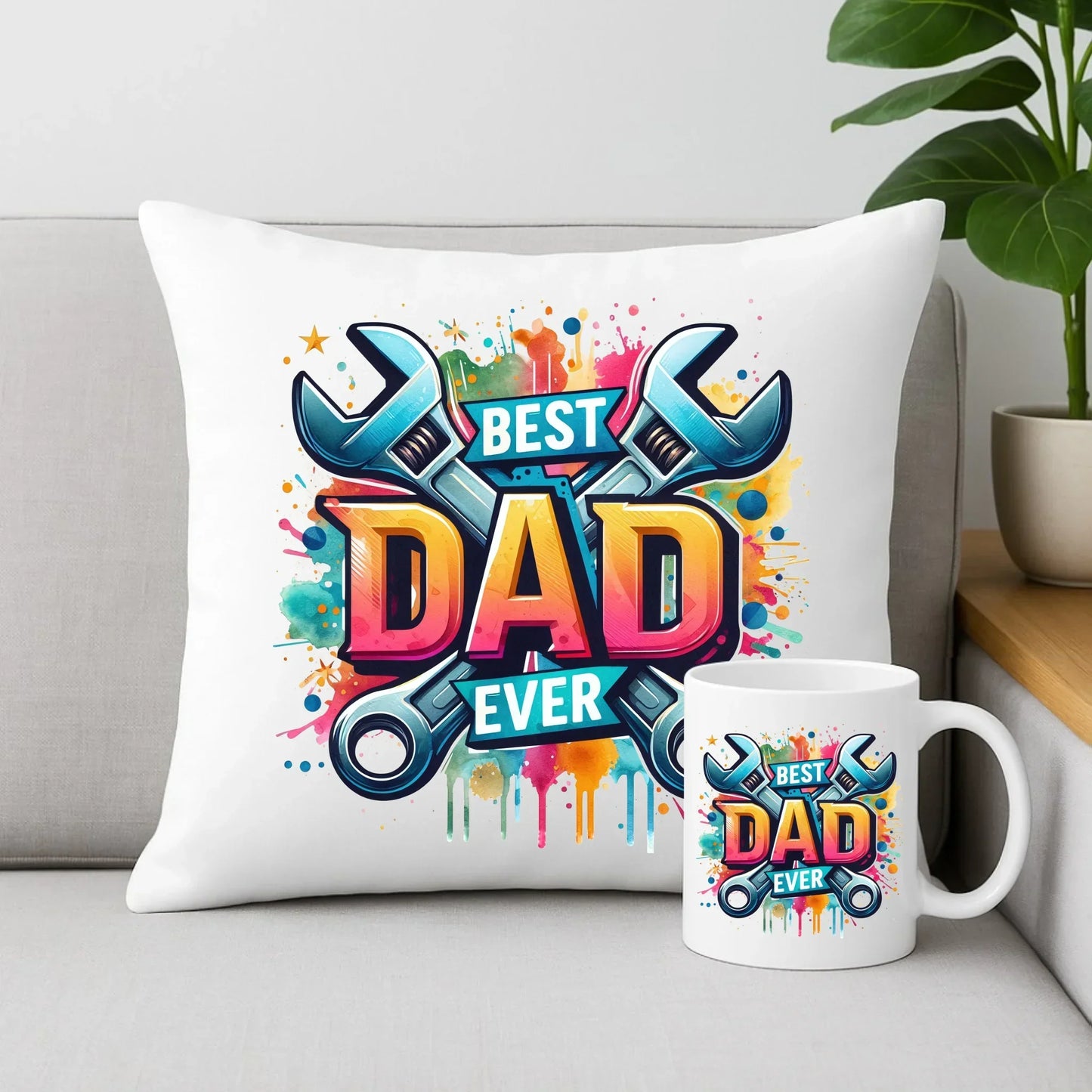 Best Dad Ever | Zestaw poduszka i kubek na prezent dla taty DT58 - StoryCups.pl