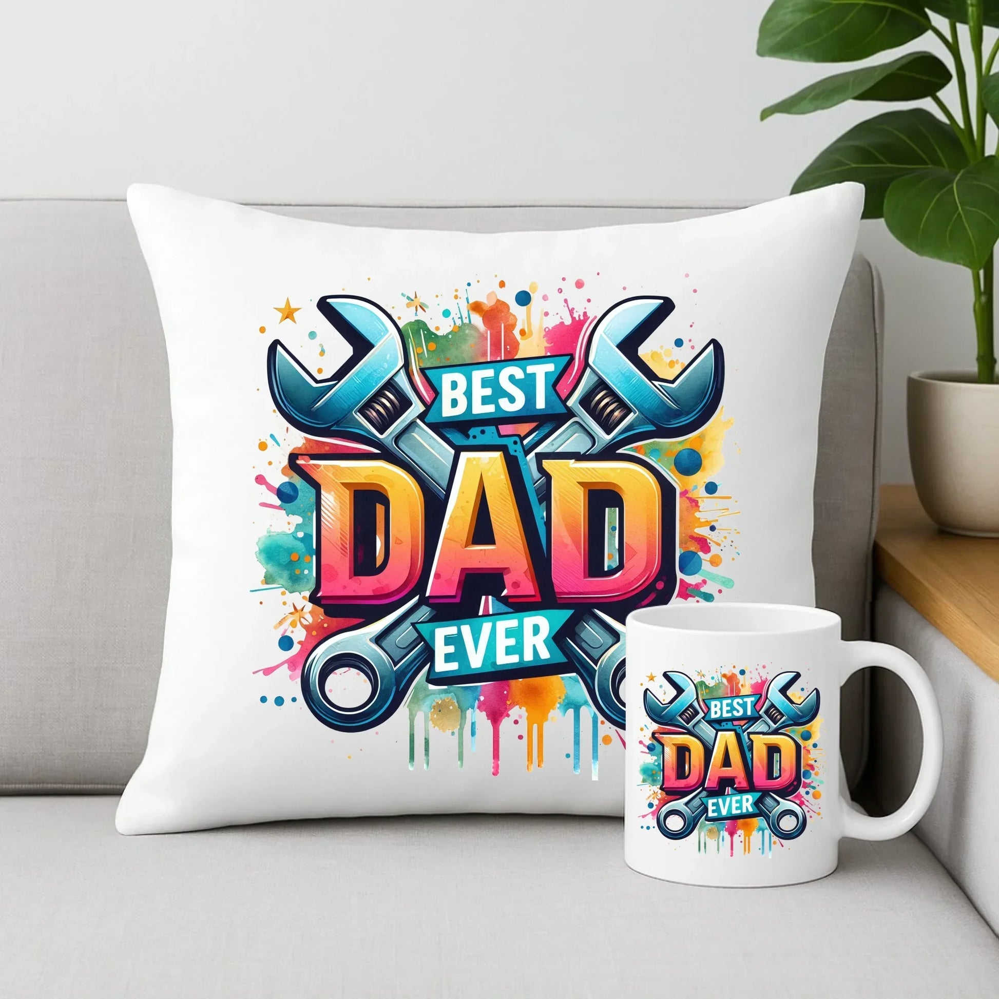 Best Dad Ever | Zestaw poduszka i kubek na prezent dla taty DT58 - StoryCups.pl