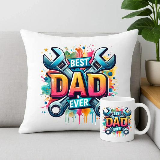 Best Dad Ever | Zestaw poduszka i kubek na prezent dla taty DT58 - StoryCups.pl