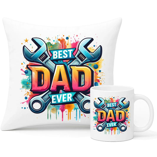 Best Dad Ever | Zestaw poduszka i kubek na prezent dla taty DT58 - StoryCups.pl