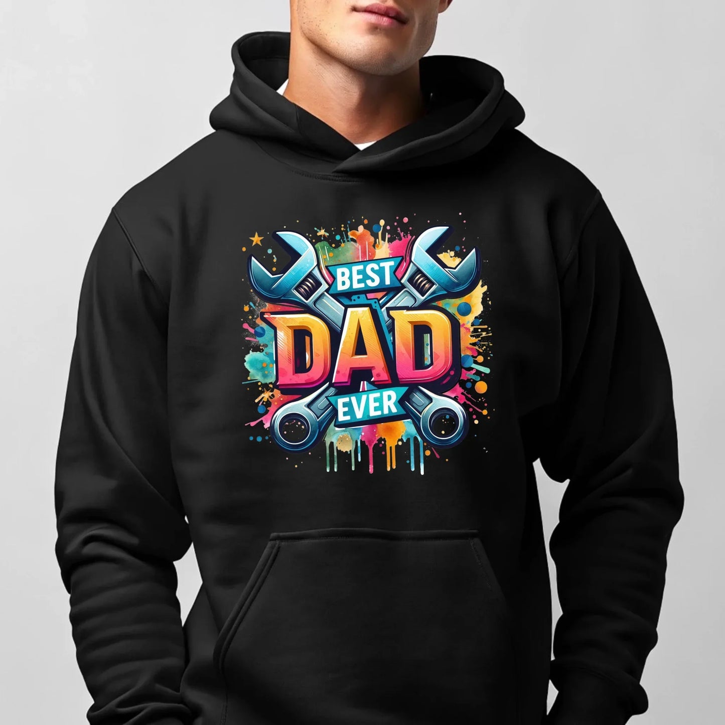 Best Dad Ever | Bluza męska z kapturem dla taty DT58 - StoryCups.pl