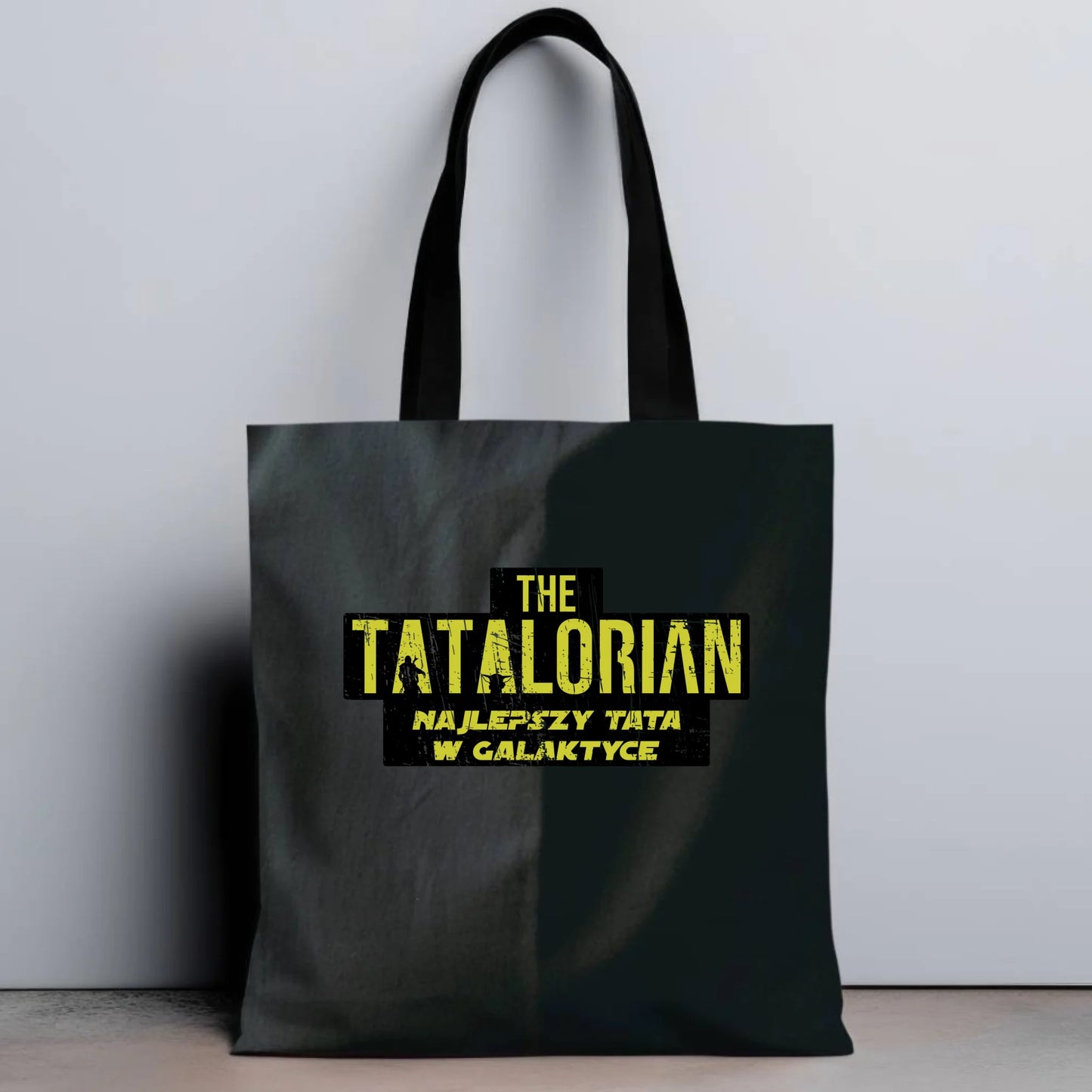 Personalizowana eco torba z nadrukiem dla taty - czarna - prezent dla taty, Dzień Ojca, Święta, Urodziny