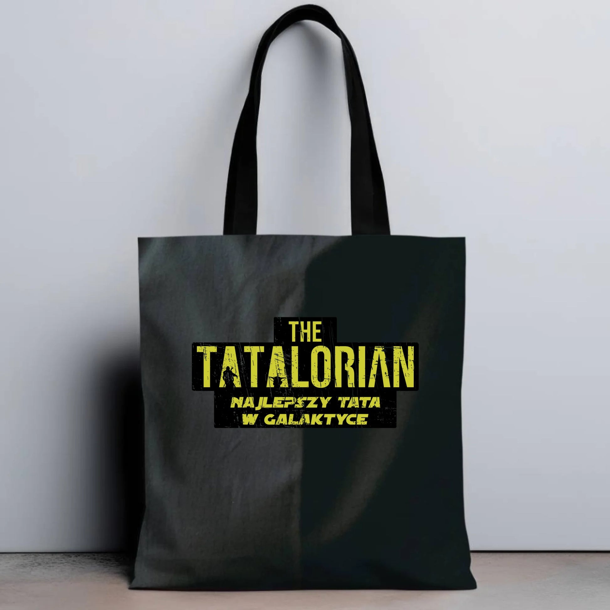 Personalizowana eco torba z nadrukiem dla taty - czarna - prezent dla taty, Dzień Ojca, Święta, Urodziny