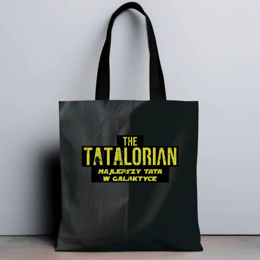 Personalizowana eco torba z nadrukiem dla taty - czarna - prezent dla taty, Dzień Ojca, Święta, Urodziny