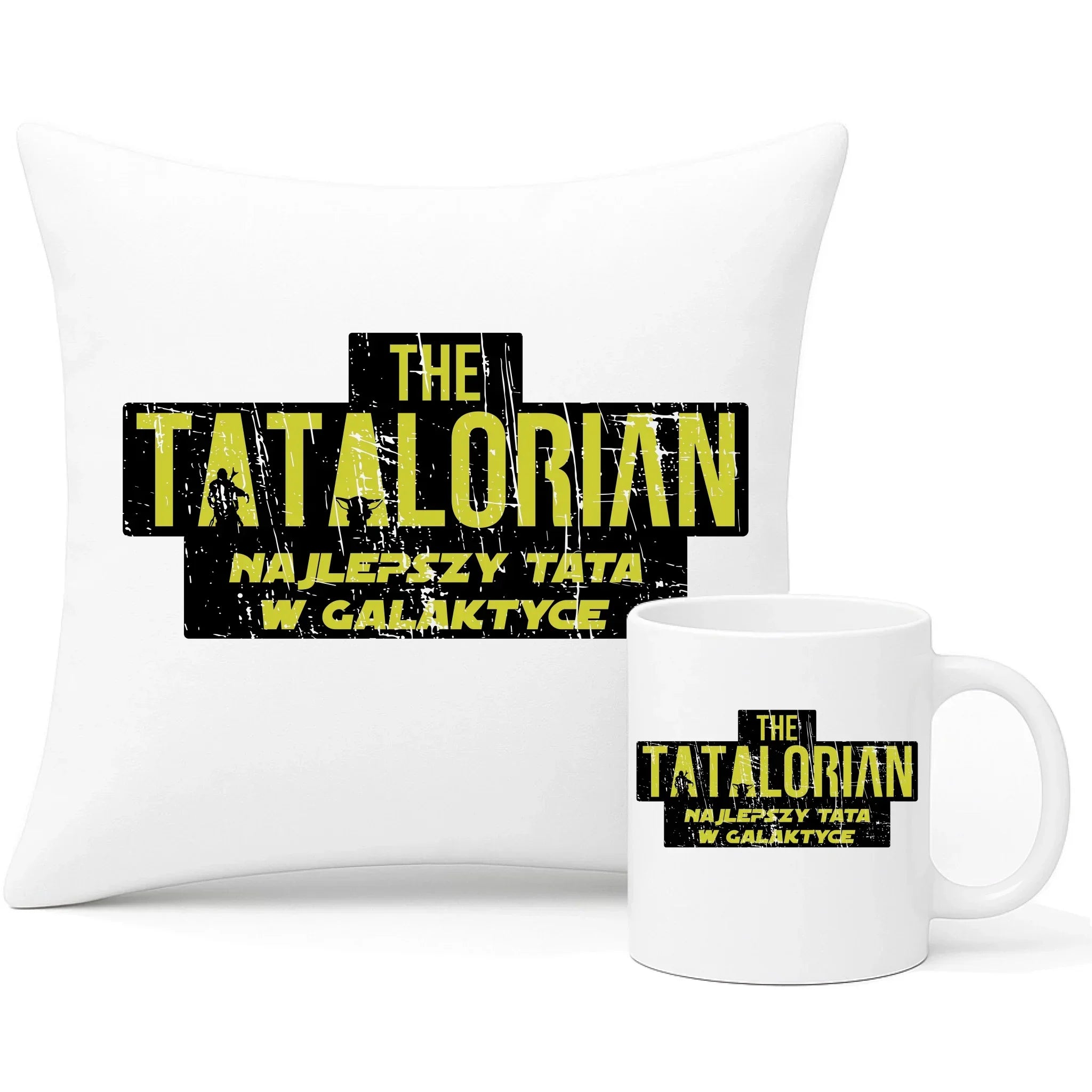 Tatalorian najlepszy tata w galaktyce | Zestaw poduszka i kubek dla taty DT59 - StoryCups.pl