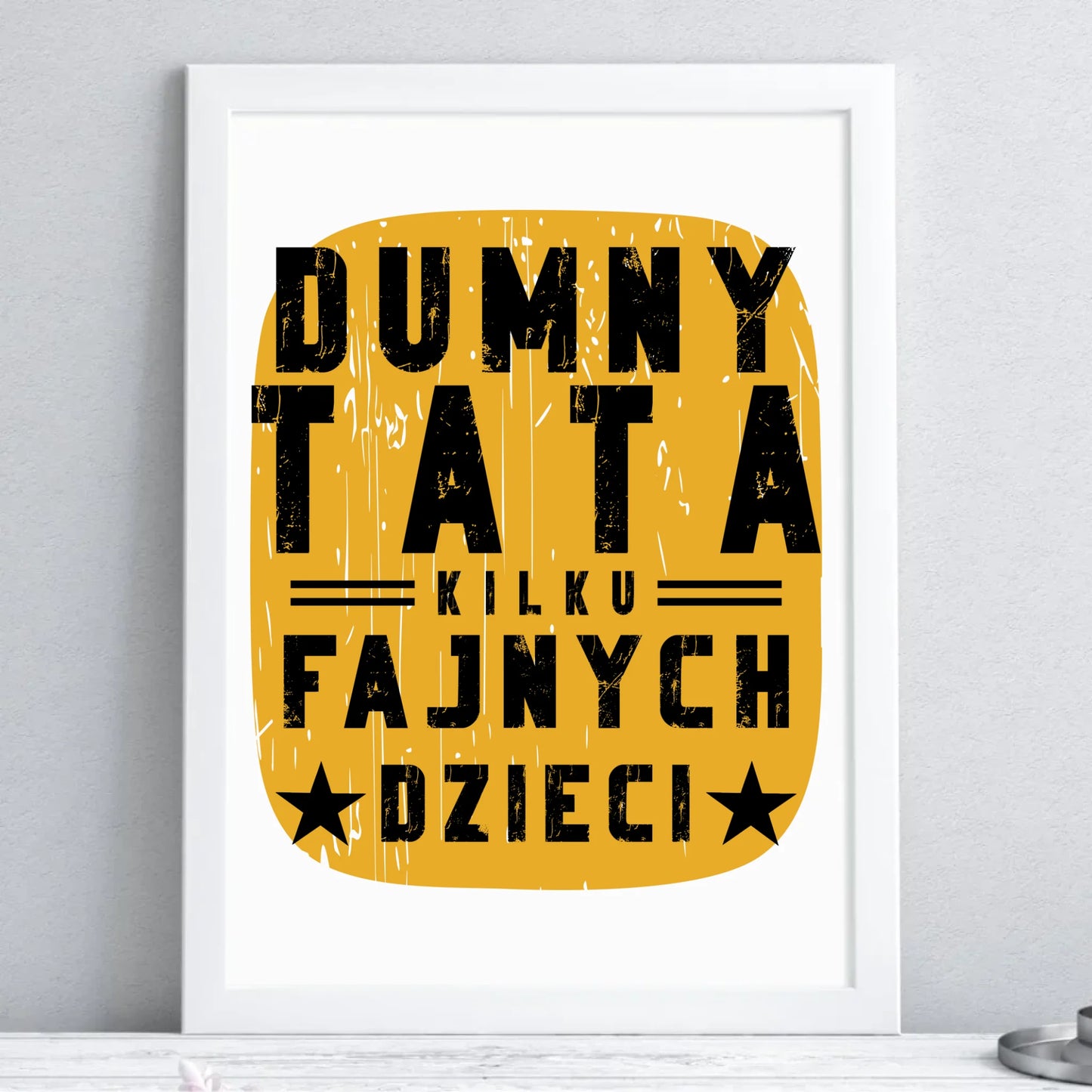 Prezent dla taty - obraz w ramie z personalizowanym nadrukiem - Dzień Ojca, Święta, urodziny
