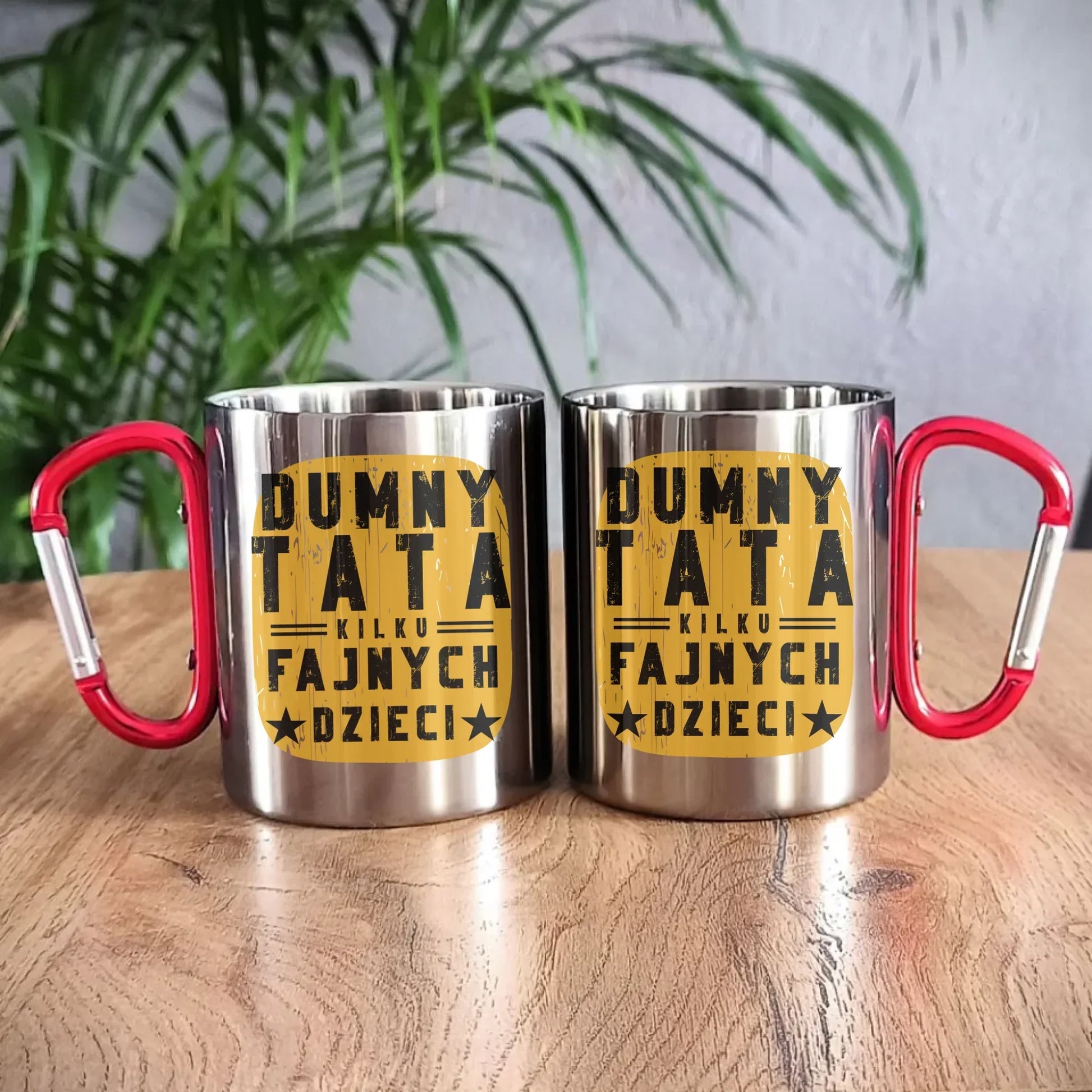Dumny tata kilku fajnych dzieci | Metalowy kubek dla taty DT60 - StoryCups.pl