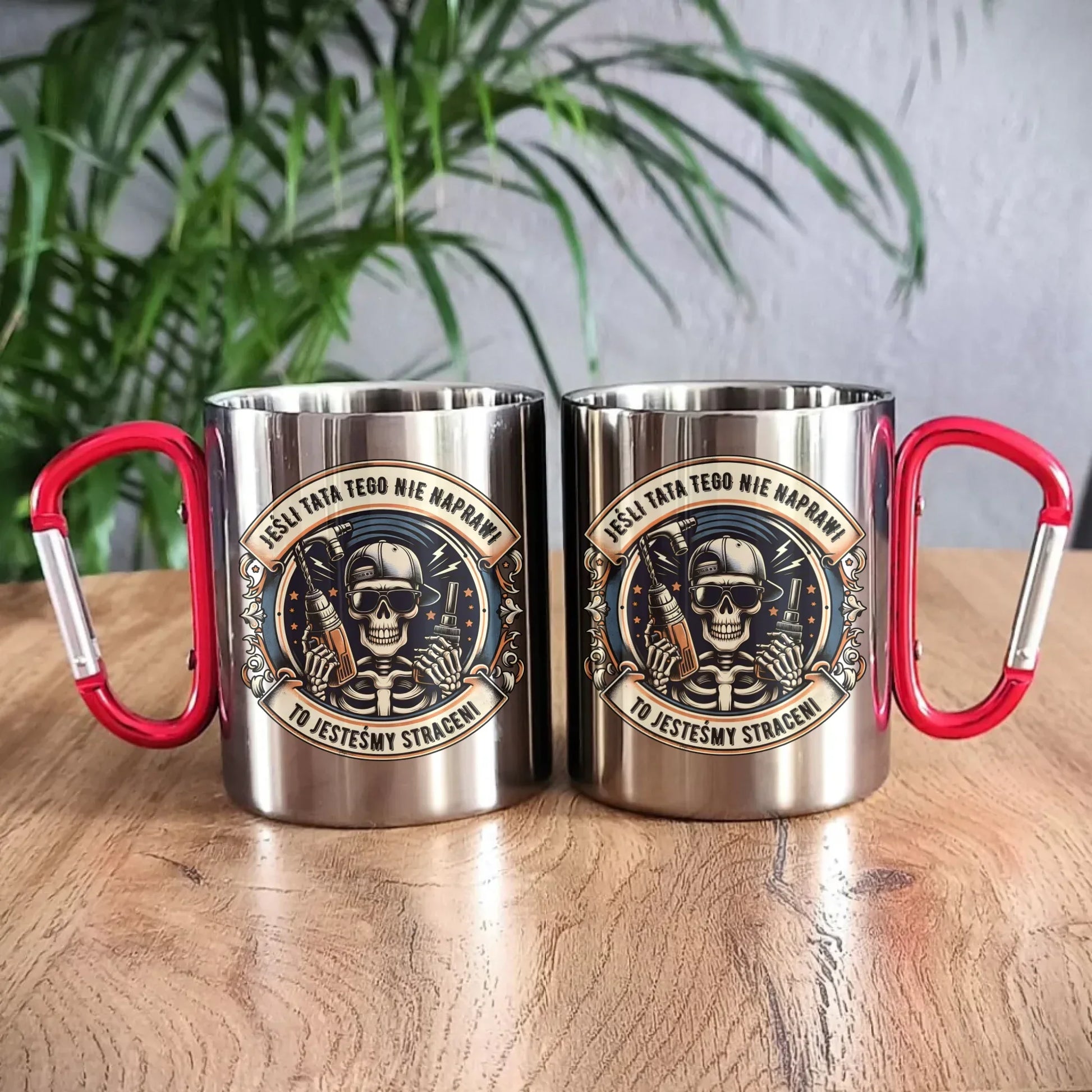 Jeśli tata tego nie naprawi | Metalowy kubek dla taty DT61 - StoryCups.pl