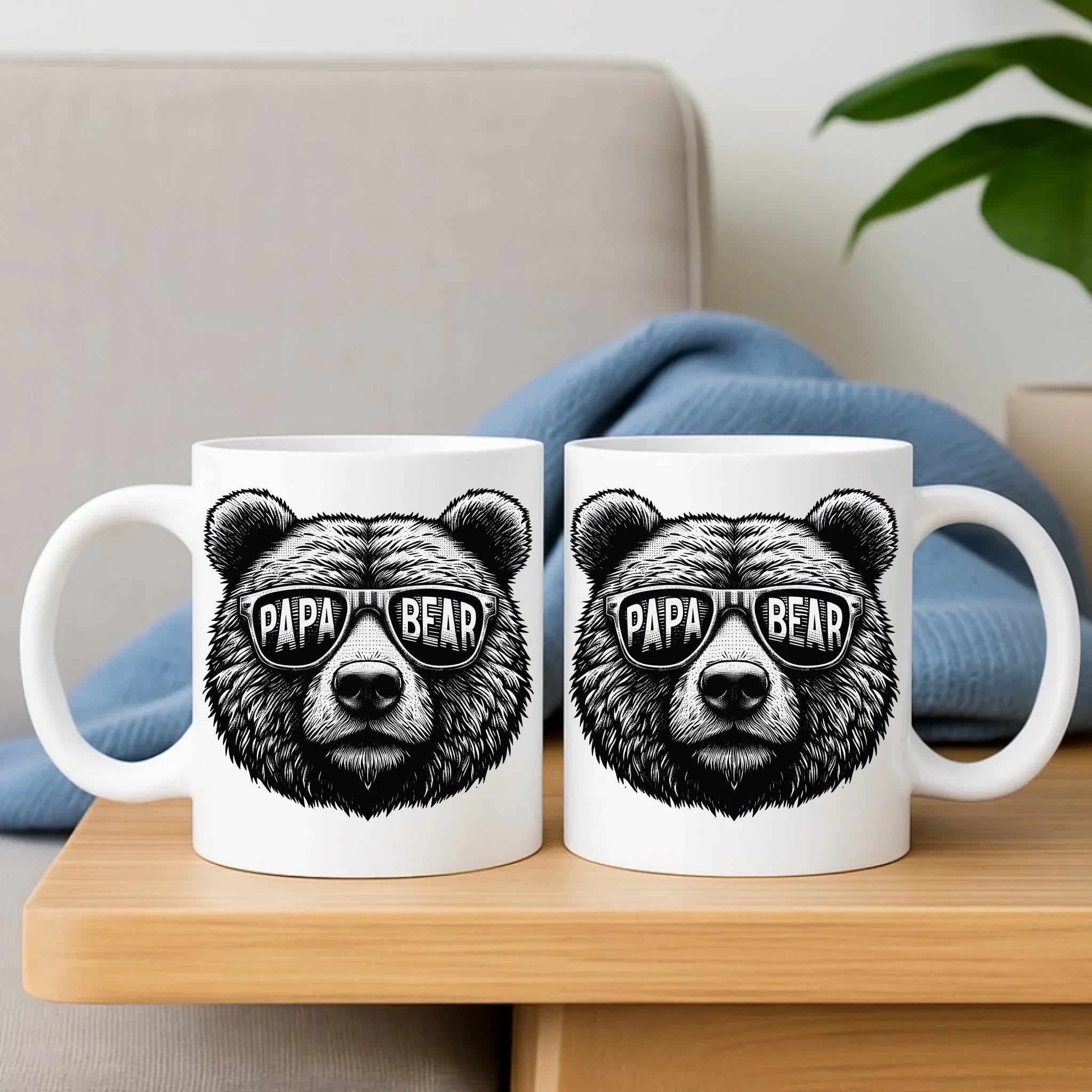 Papa bear | Zestaw poduszka i kubek dla taty DT62 - StoryCups.pl