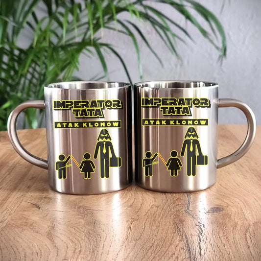 Metalowy kubek dla taty, prezent na Dzień Ojca, prezent dla taty