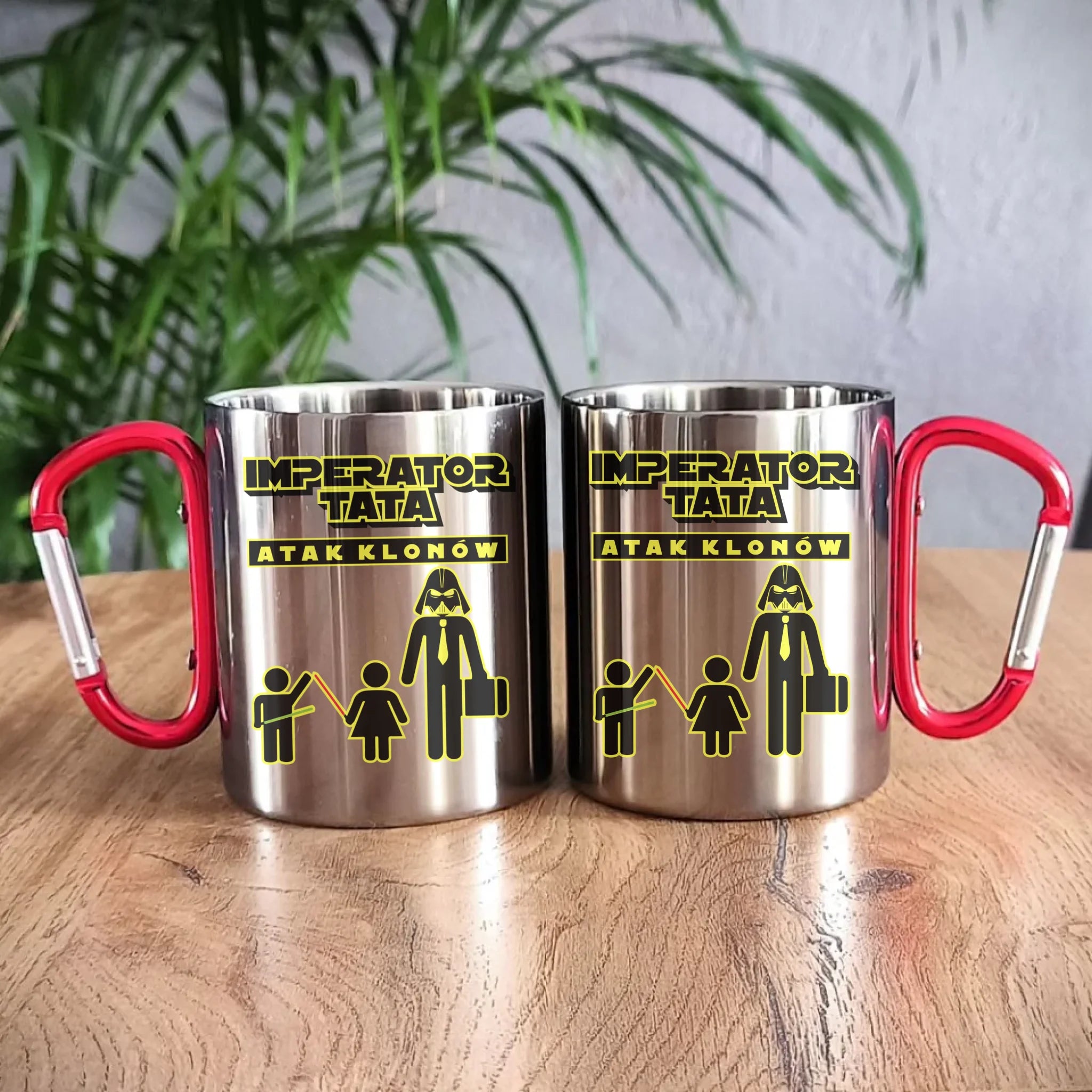 Imperator tata atak klonów | Metalowy kubek dla taty DT63 - StoryCups.pl