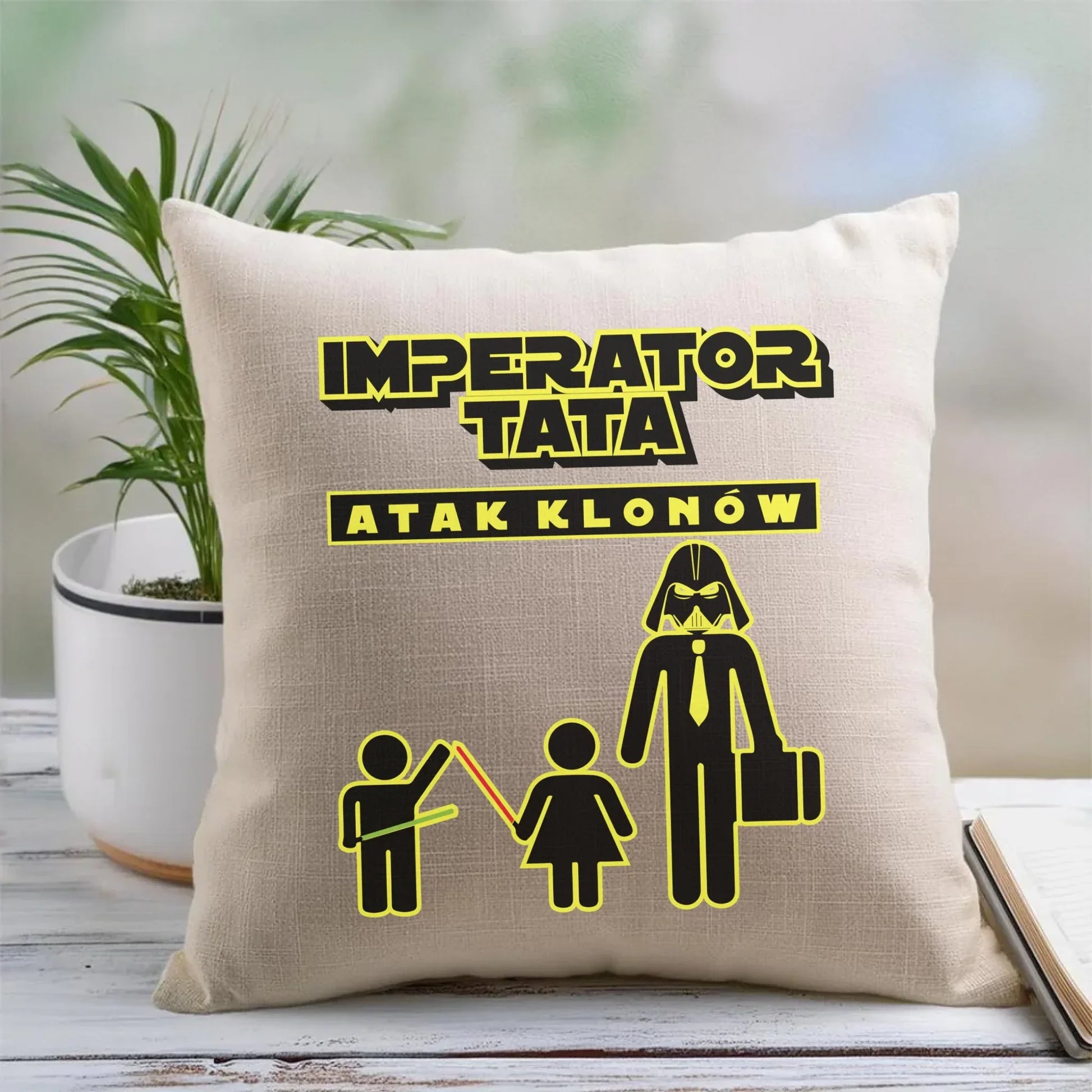 Imperator tata atak klonów | Poduszka dla taty od bliźniaków DT63 - StoryCups.pl