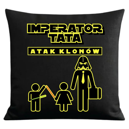 Imperator tata atak klonów | Poduszka dekoracyjna prezent dla taty bliźniaków DT63 - StoryCups.pl