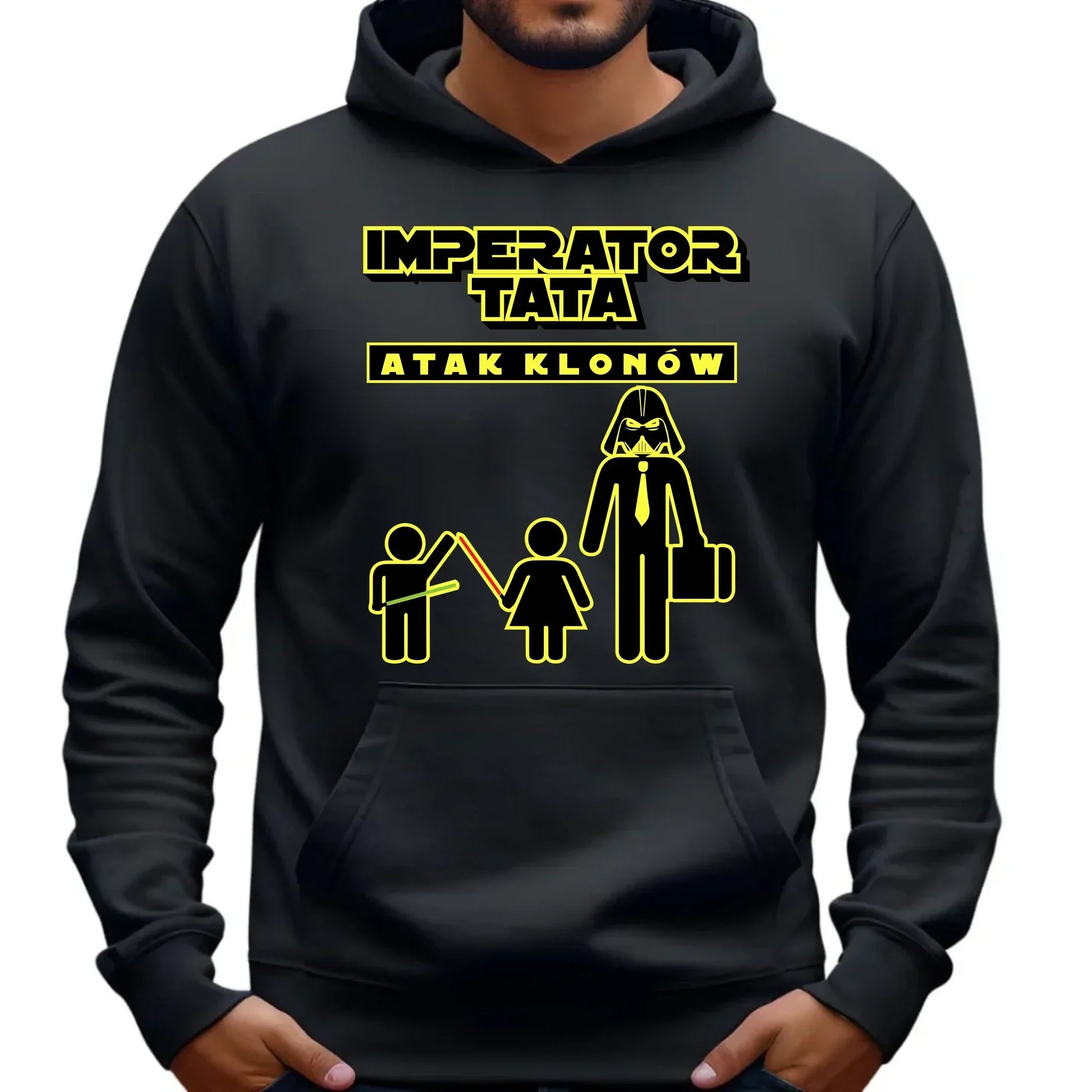 Imperator tata atak klonów | Bluza męska z kapturem dla taty DT63 - StoryCups.pl