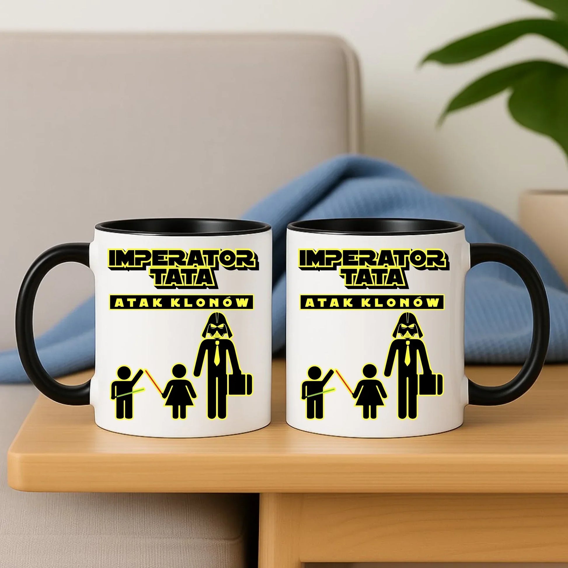 Imperator tata atak klonów | Kubek prezent dla taty bliźniaków DT63 - StoryCups.pl