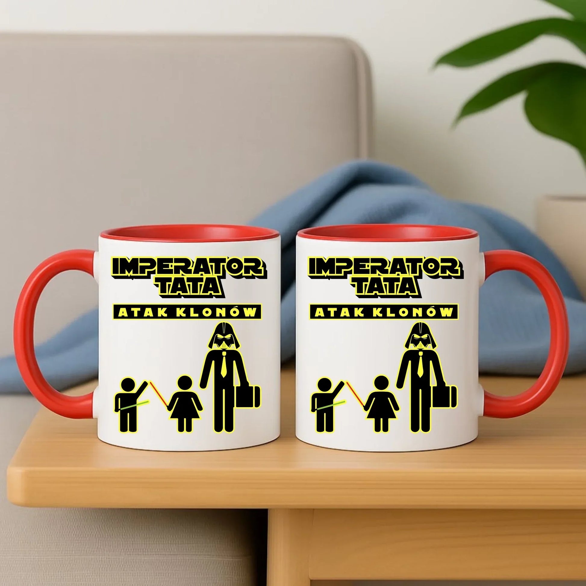 Imperator tata atak klonów | Kubek prezent dla taty bliźniaków DT63 - StoryCups.pl