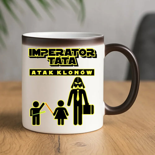 Imperator tata atak klonów | Kubek magiczny prezent dla taty bliźniaków DT63 - StoryCups.pl