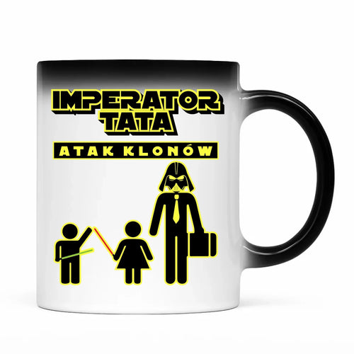 Imperator tata atak klonów | Kubek magiczny prezent dla taty bliźniaków DT63 - StoryCups.pl