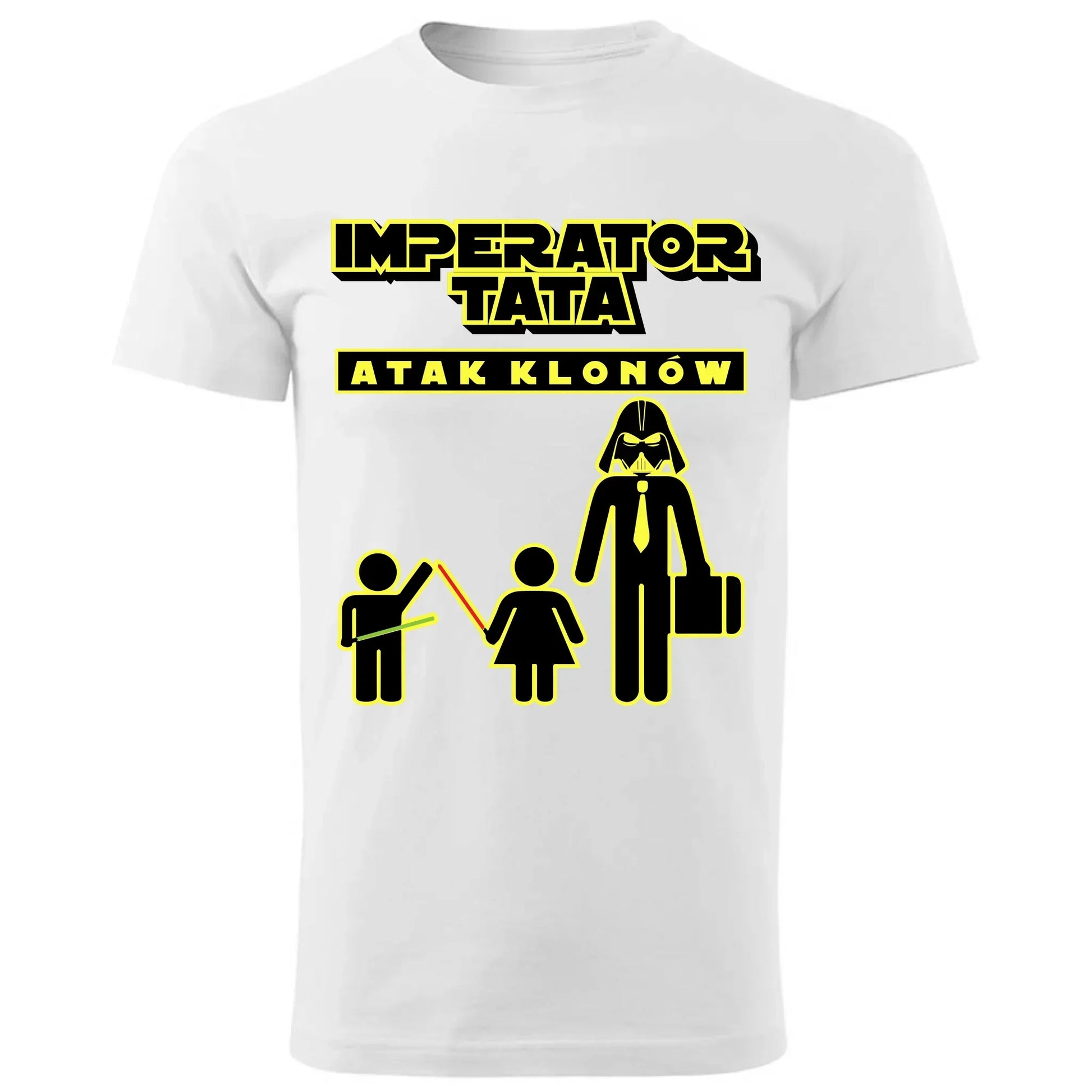 Imperator tata atak klonów | Koszulka męska z nadrukiem dla taty DT63 - StoryCups.pl