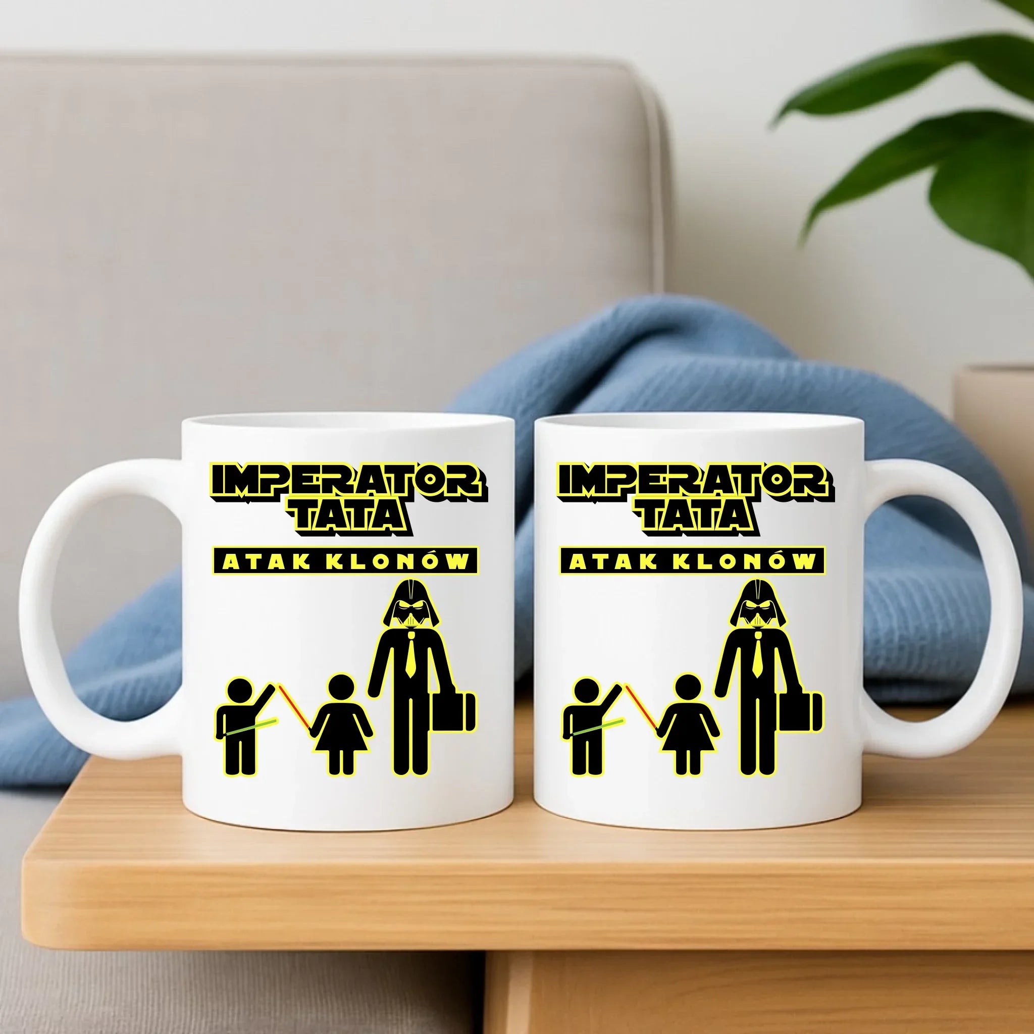 Imperator tata atak klonów | Zestaw poduszka i kubek dla taty DT63 - StoryCups.pl