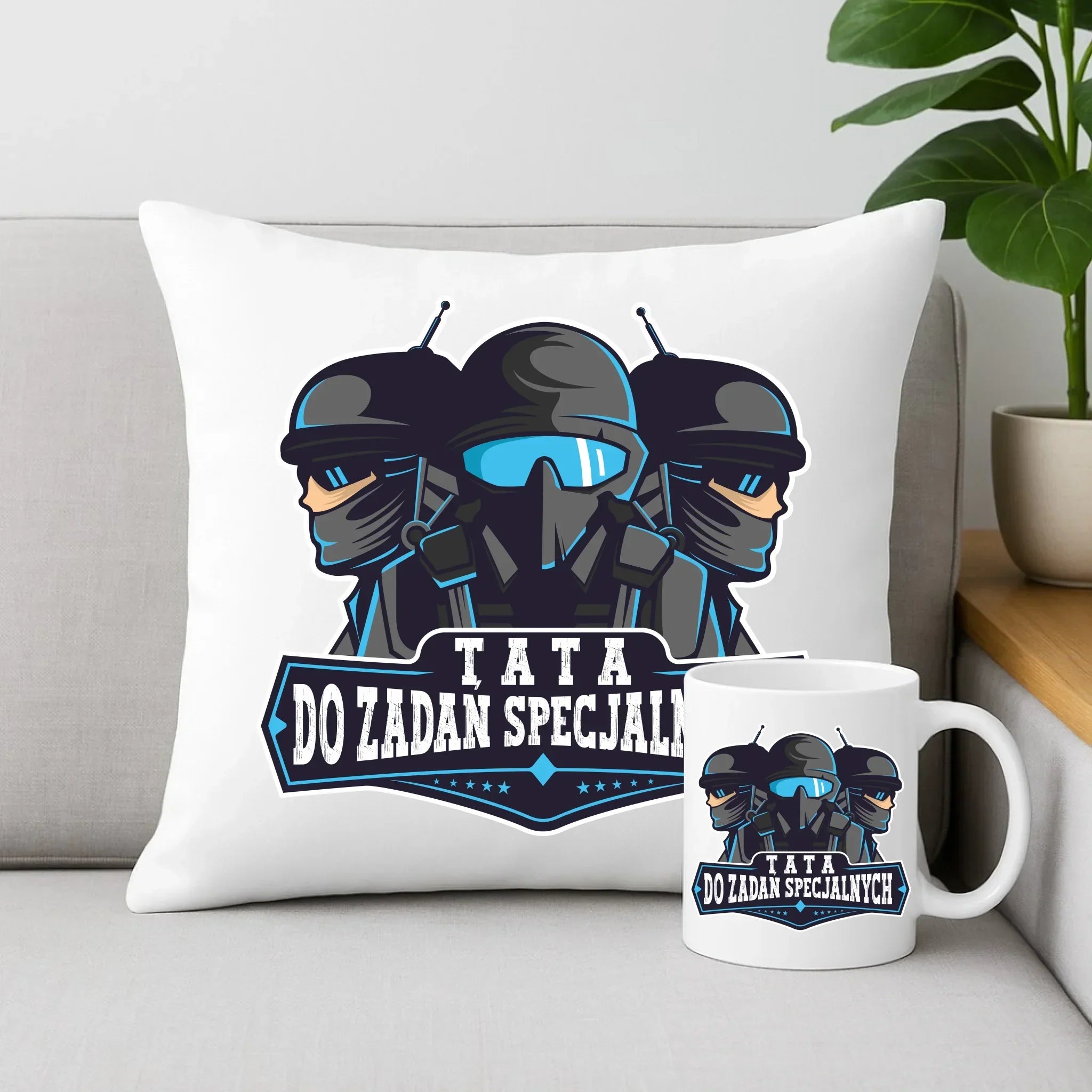 Tata do zadań specjalnych | Zestaw poduszka i kubek dla taty DT66 - StoryCups.pl