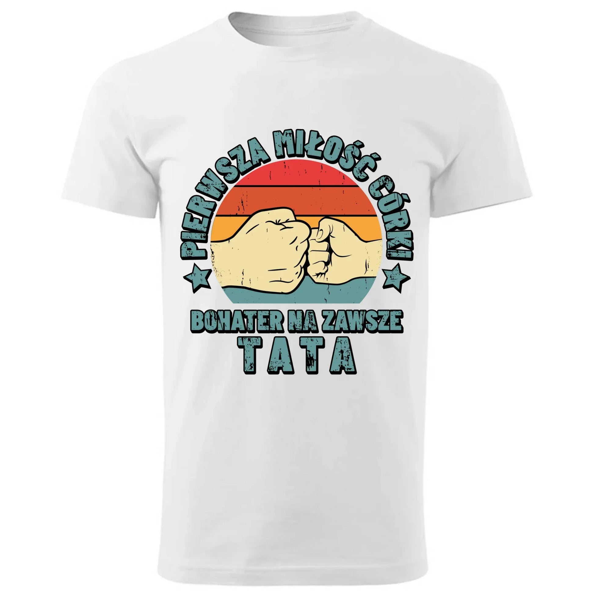 Tata pierwsza miłość córki | Koszulka męska prezent dla taty od córki DT67 - StoryCups.pl