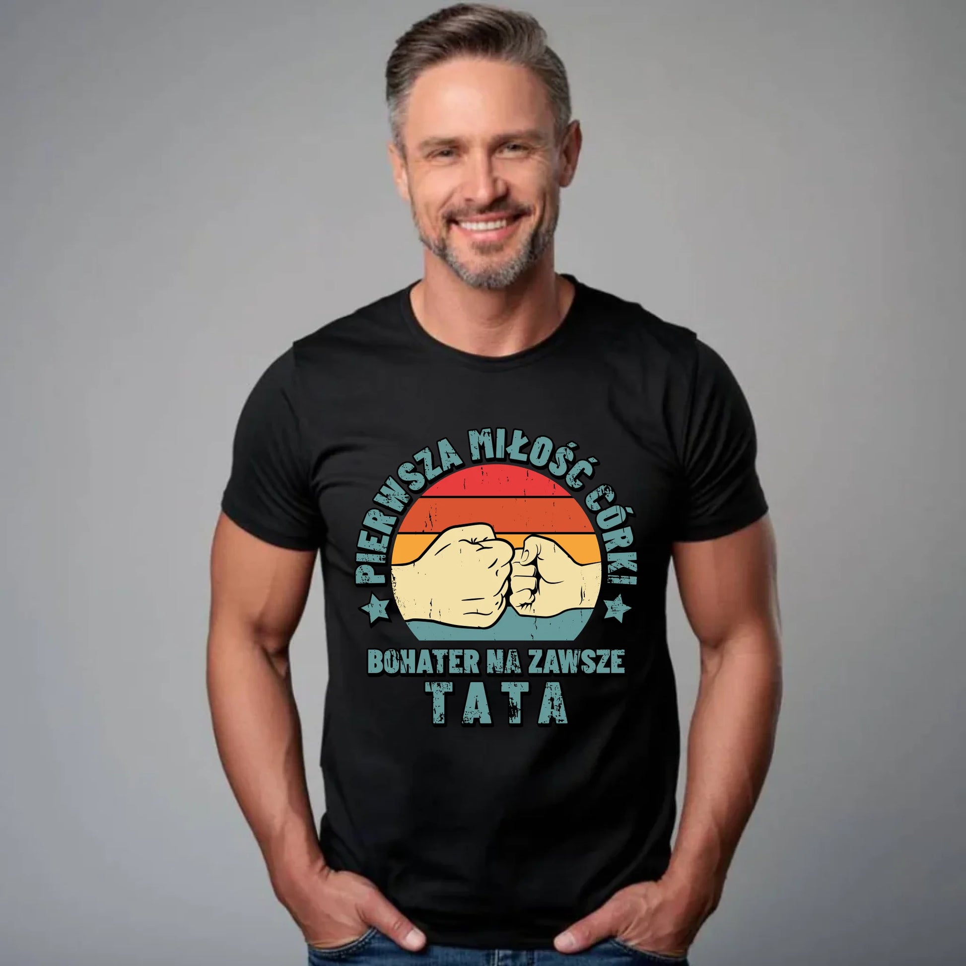 Personalizowana koszulka dla taty – T-shirt z nadrukiem prezent dla taty na Dzień Ojca, urodziny