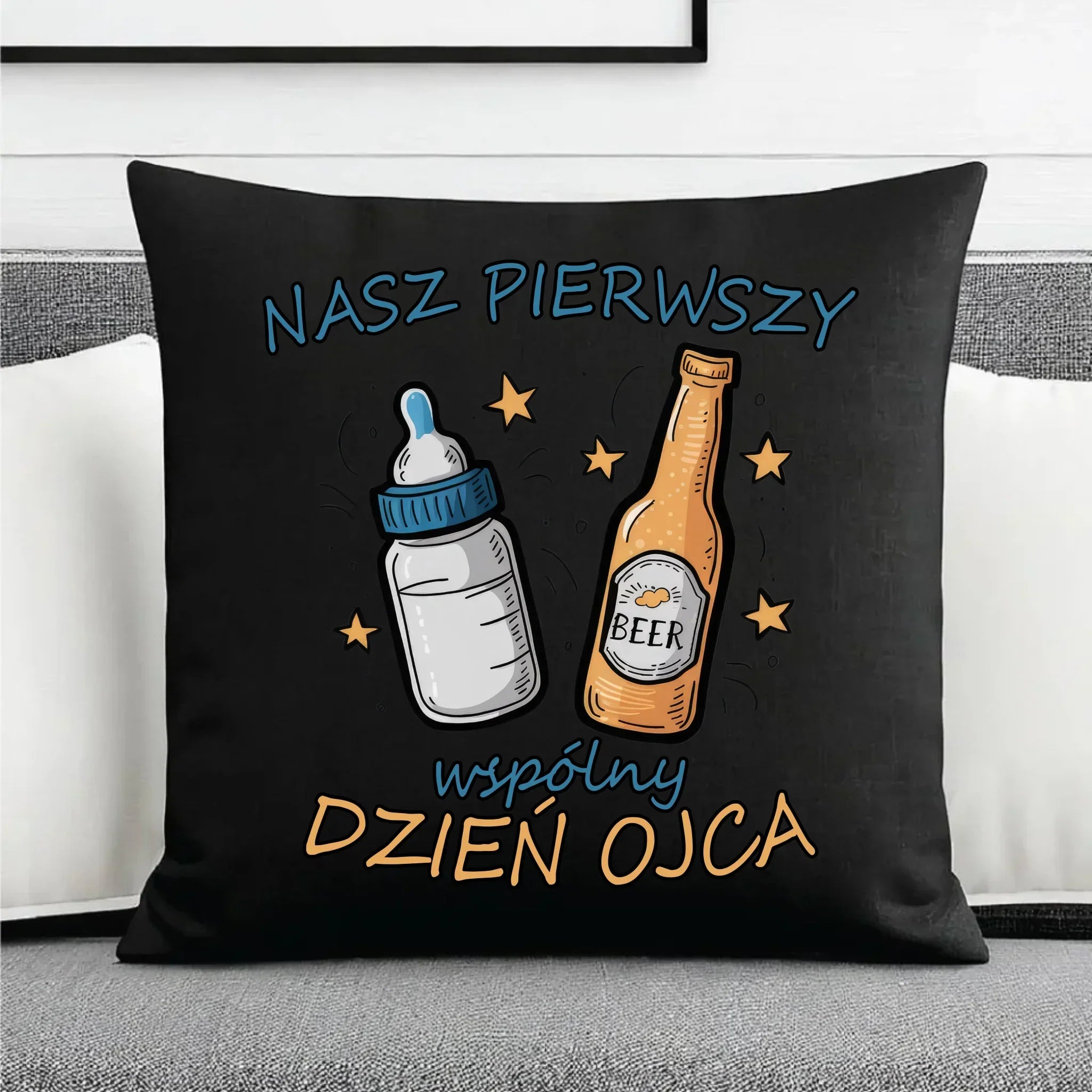 Nasz pierwszy Dzień Ojca | Poduszka dekoracyjna dla taty DT68 - StoryCups.pl