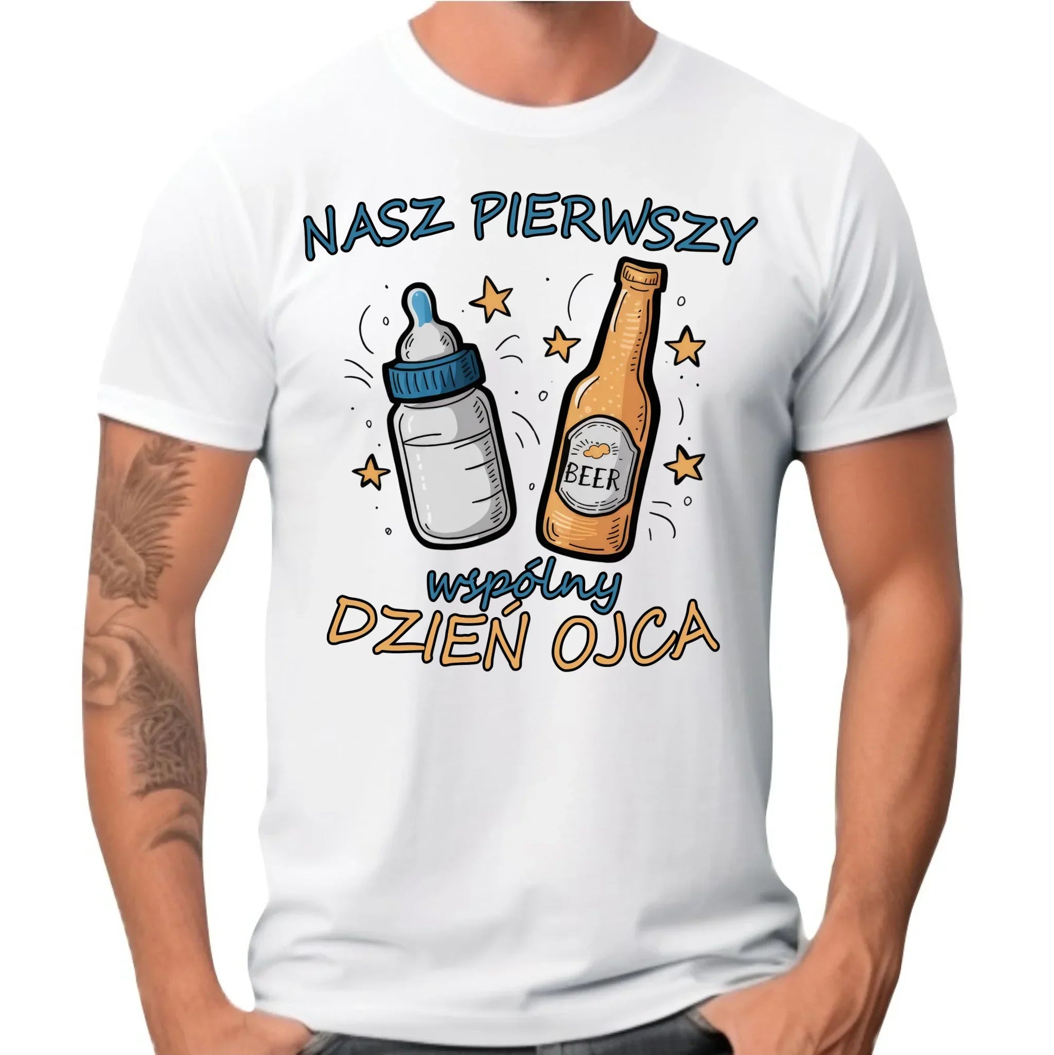 Nasz pierwszy Dzień Ojca | Koszulka męska prezent dla taty DT68 - StoryCups.pl