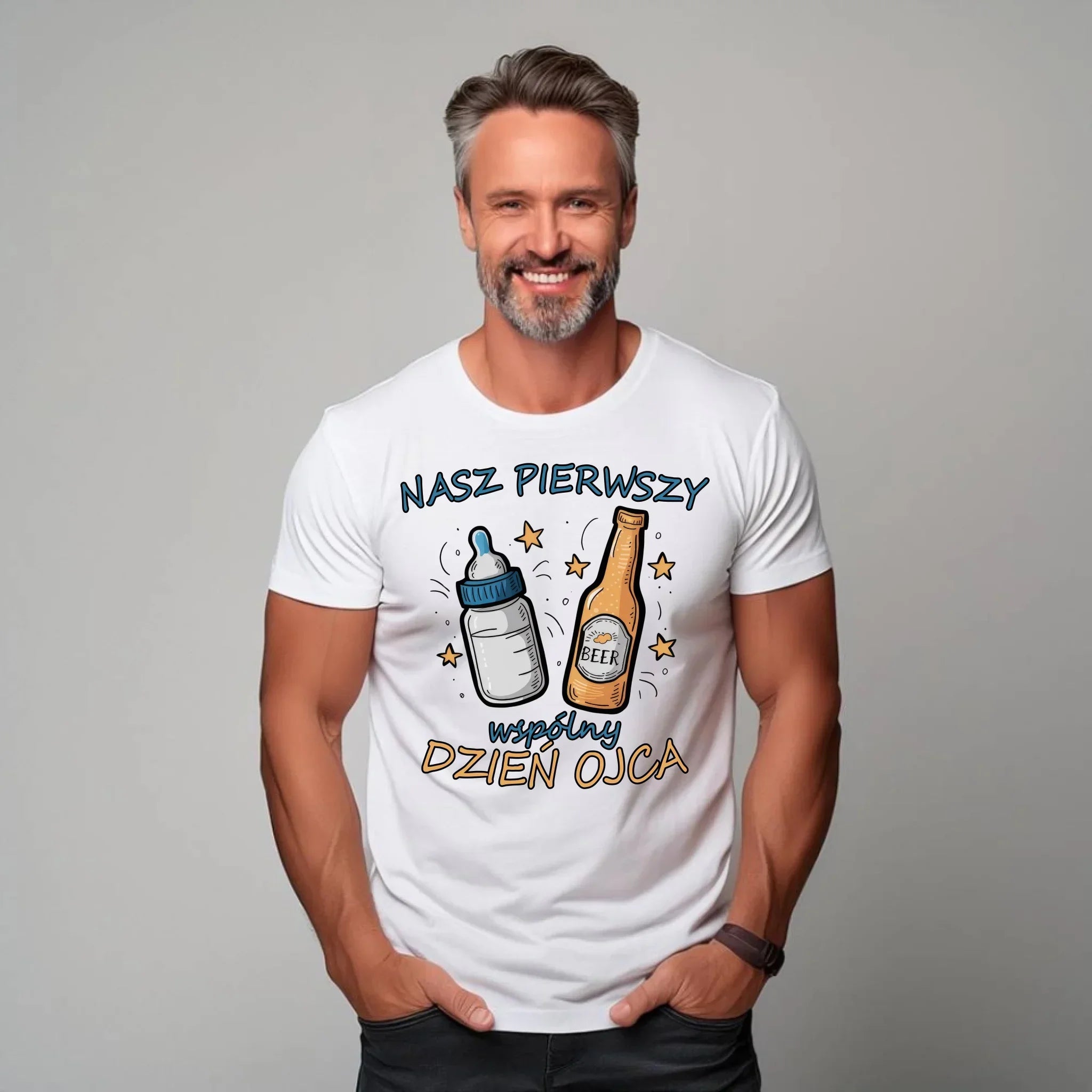 Nasz pierwszy Dzień Ojca | Koszulka męska prezent dla taty DT68 - StoryCups.pl