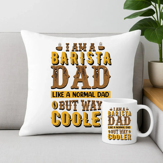 Barista | Zestaw poduszka i kubek dla taty DT69 - StoryCups.pl