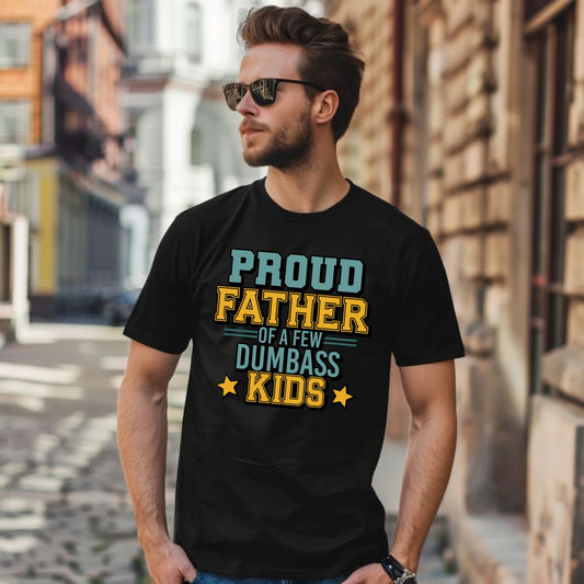 Koszulka męska czarna z nadrukiem dla taty TATA T-shirt